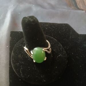Jade color stone ring